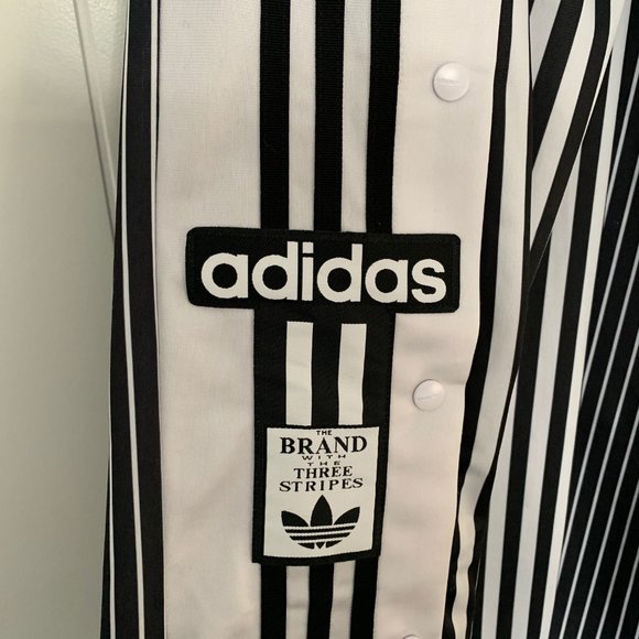 ADIDAS ORIGINALS WIDE LEGGED BLACK WHITE PANTS - Picture 4 of 5